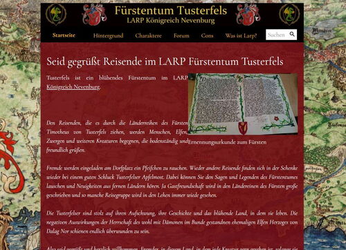 Webpräsenz des LARP Fürstentum Tusterfels in Nevenburg Webpräsenz des LARP Fürstentum Tusterfels in Nevenburg