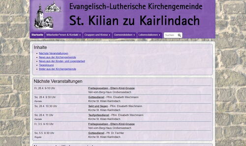 Webpräsenz der ev. luth. Kirchengemeinde Kairlindach Webpräsenz der ev. luth. Kirchengemeinde Kairlindach
