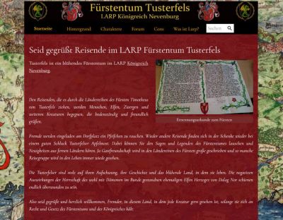 Webpräsenz des LARP Fürstentum Tusterfels in Nevenburg